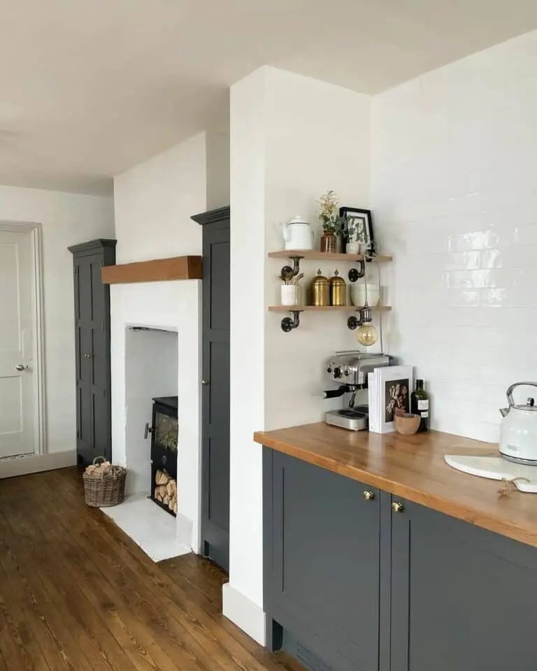 Stormy Gray Farmhouse Kitchen