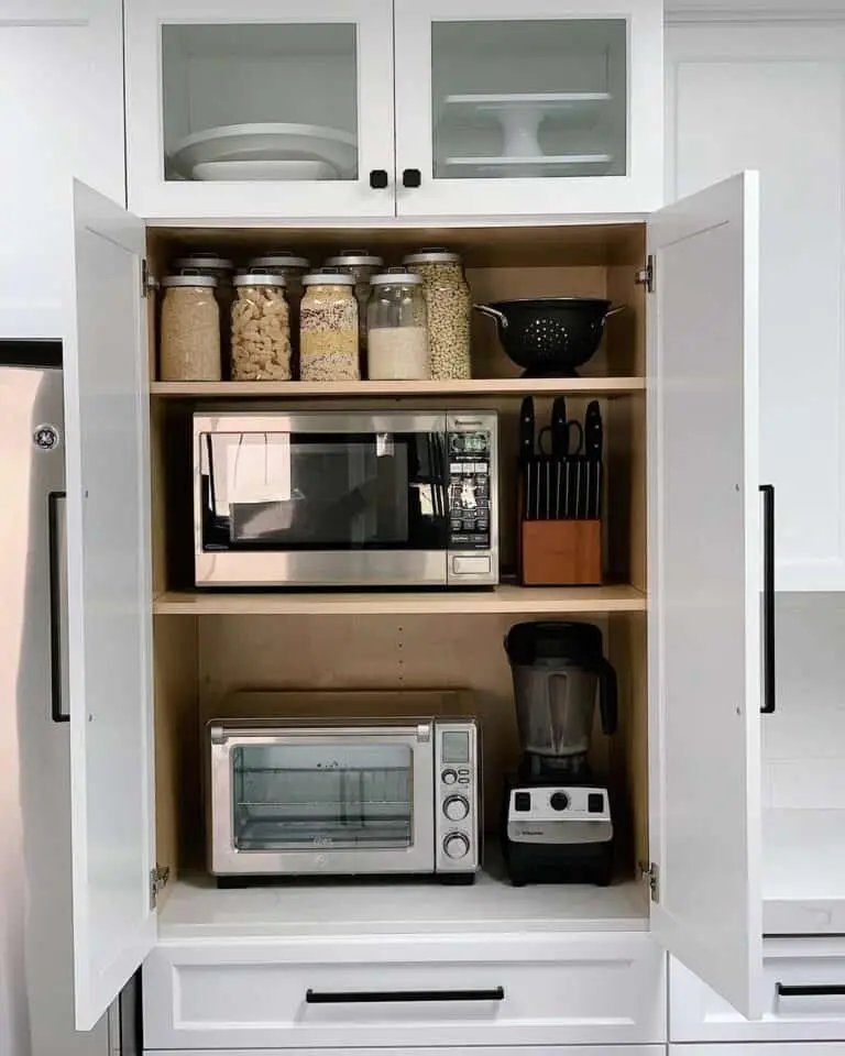 White appliance pantry