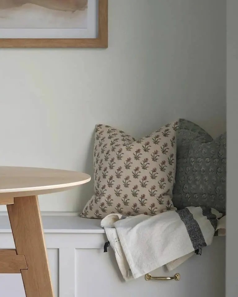 White Built-In Bench