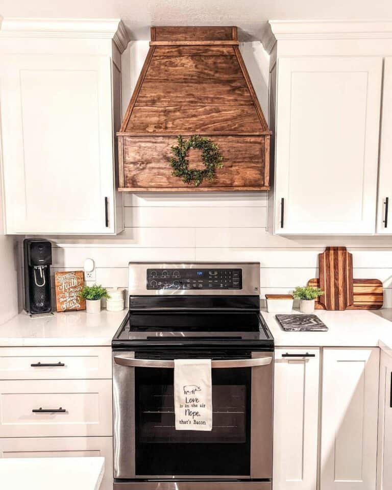 White Cabinets, Wooden Accents