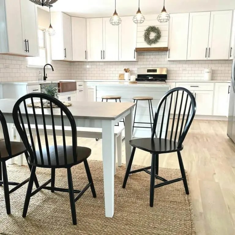 White subway tile backsplash