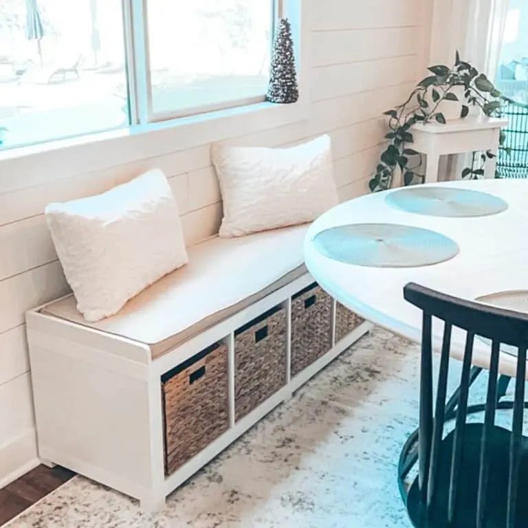 Window bench with storage
