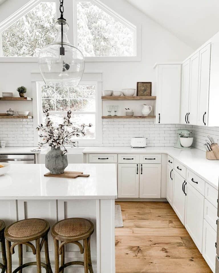 Wood Accents and White Walls
