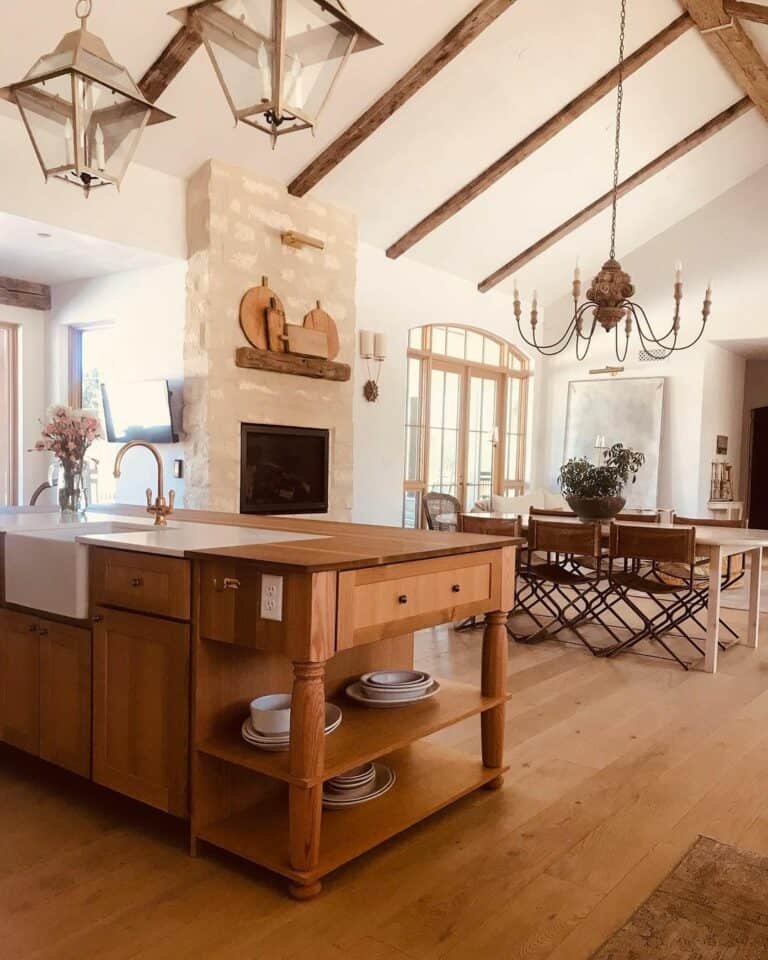 Wood Floors Unify Spaces