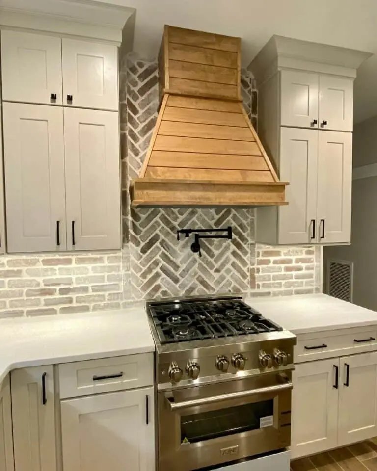 Wooden Hood Vent Centerpiece